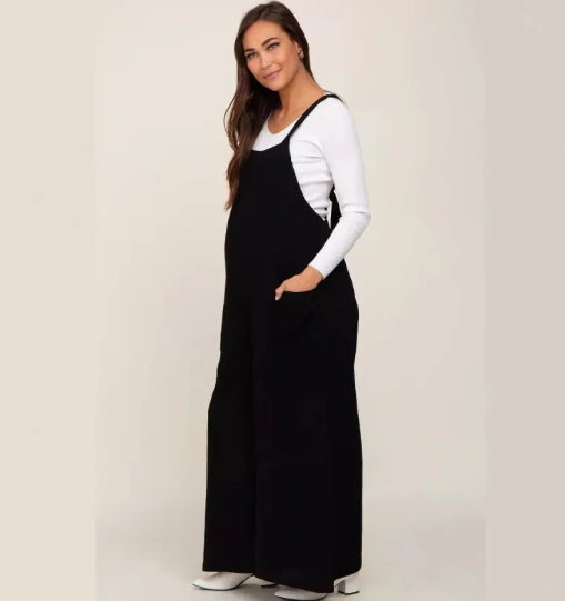 Wide Leg Maternity Overalls